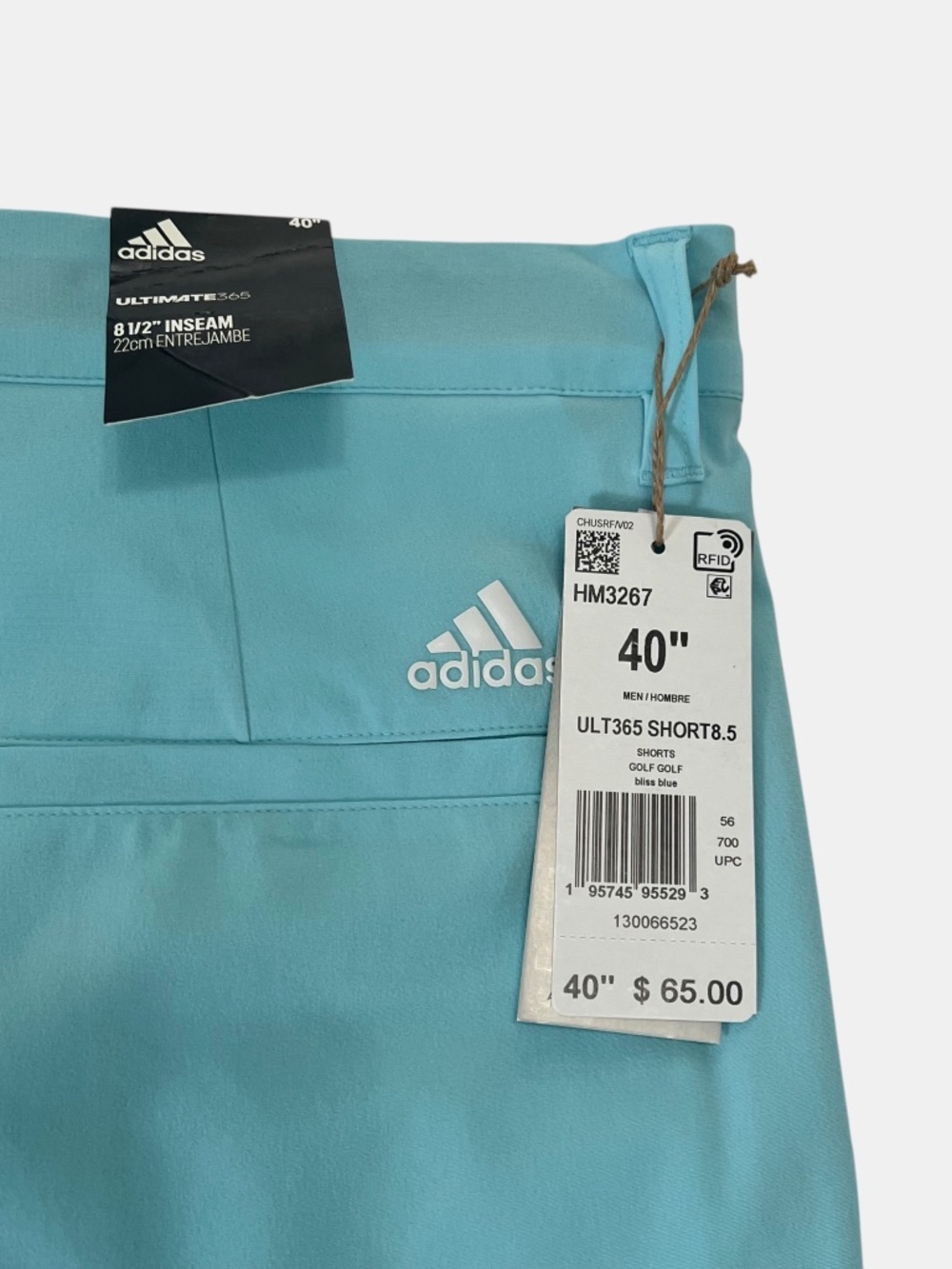adidas Ultimate365 Golf Shorts Men’s 40 8.5” Stretch Bliss Blue NWT Retail $65